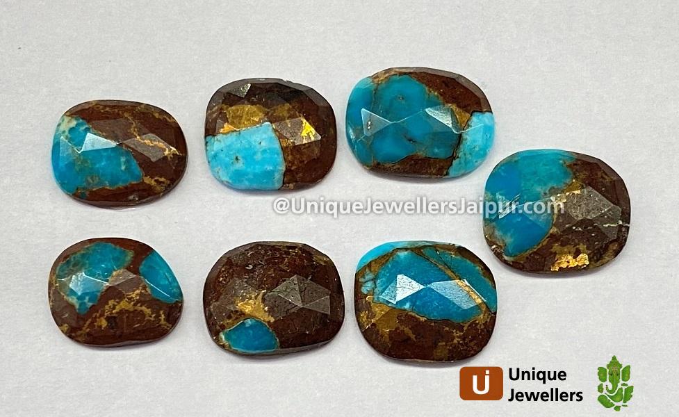 Copper Lava Mohave Turquoise Rose Cut Slices